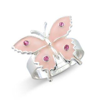 Children's pretty pink butterfly ring, adjustable. Matching bracelet and necklace also available   includes pretty gift bag Jewelry