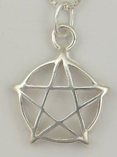 A Nice Pentacle in Sterling Silver for Either a Man or a Woman Pendants Jewelry