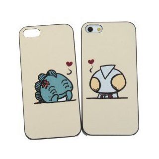 iBee Valentines Day Gifts for Her Series Smooth Fit Case for iPhone 5 Case (Cartoon Love Actually)   Beige Ultraman Manga Drawing Design (1 Set) 