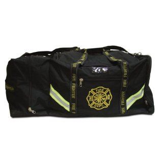 Deluxe XXXL Turnout Gear Bag, 16"x18"x34" Black Bag reflective striping added for visibility Industrial Warning Signs