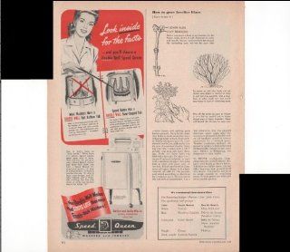 Speed Queen Double Wall Washing Machine Home 1948 Vintage Antique Advertisement  Prints  