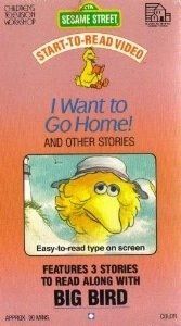 RARE SESAME STREET VINTAGE, 20 YEAR OLD VIDEO I Want To Go Home And Other Stories (Features 3 Stories To Read Along With Big Bird) **PLUS FREE 20 YR OLD, VINTAGE VHS Great Moments From Sesame Street With New Live Segments Sing Along Children's Tel