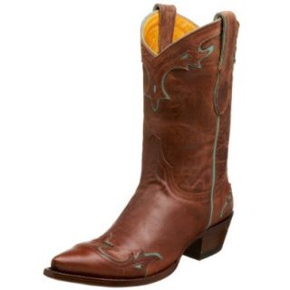 Old Gringo Women's L060 59 Villa Cowboy Boot, Rust/Turquoise, 6.5 M US Shoes