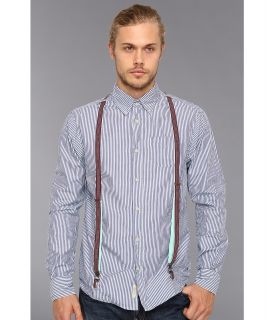Scotch & Soda Classic Button Down Shirt w/ Suspenders Mens Long Sleeve Button Up (Blue)