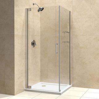 Dreamline SHEN413032104 Shower Enclosure, 30 by 32 Elegance Frameless Pivot, Clear 3/8 Glass Brushed Nickel