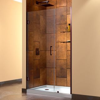 Dreamline SHDR20457210S06 Frameless Shower Door, 45 to 46 Unidoor Hinged, Clear 3/8 Glass Oil Rubbed Bronze