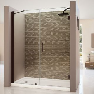 Dreamline SHDR2054721006 Frameless Shower Door, 54 to 55 Unidoor Hinged, Clear 3/8 Glass Oil Rubbed Bronze