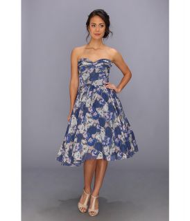 Unique Vintage Dandridge Strapless Floral Dress Womens Dress (Multi)