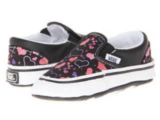 Vans Kids Classic Slip On Black/True White) Girls Shoes (Black)