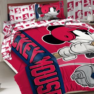 Private Angels Mlb Mickey Mouse 3 piece Twin Comforter Set Blue Size Twin