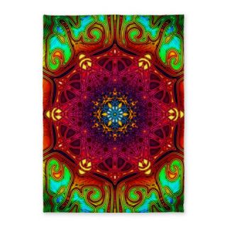  mandala psychedelic excursion art p 5x7Area Rug