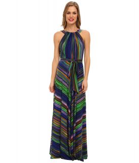 Muse Stripe Maxi w/ Shirred Neckline Dress Womens Dress (Multi)