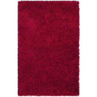 Safavieh Handmade Shag Red Polyester Rug (2 X 3)