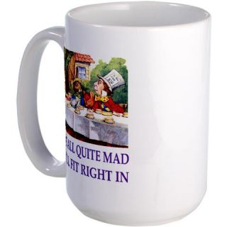  WERE ALL MAD   PURPLE Large Mug