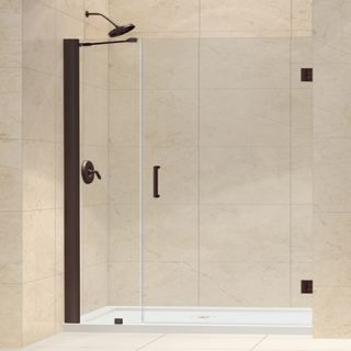 Dreamline SHDR2042721006 Frameless Shower Door, 42 to 43 Unidoor Hinged, Clear 3/8 Glass Oil Rubbed Bronze