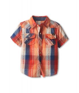 Lucky Brand Kids All American Woven Shirt Boys Short Sleeve Button Up (Red)