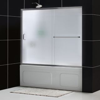 Dreamline DL699201FR Bathtub Shower Door, 56 to 60 InfinityZ Frameless Sliding amp; QWALLTub Backwalls Kit