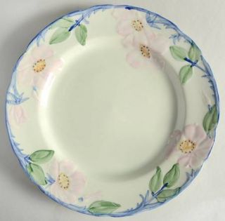 Franciscan Twilight Rose Dinner Plate, Fine China Dinnerware   Green W/ Pink Flo