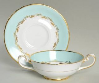 Tuscan   Royal Tuscan Westminster Footed Cream Soup Bowl & Saucer Set, Fine Chin