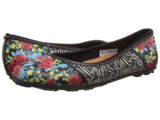 Chooka Nobotana Zebra Garden Womens Flat Shoes (Black)