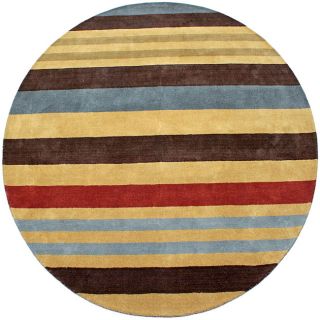 Hand tufted Cosmo Striped Wool Rug (8 Round)