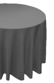 A 1 Tablecloth Company Round 90 Inch Poly Table Cloth, Charcoal (Case of 10) Kitchen & Dining