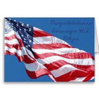 Congratulations On Becoming A US Citizen Card  Greeting Cards 