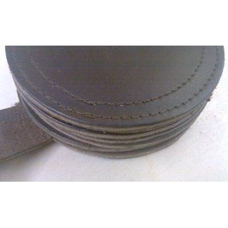 Leather Stitched Round Coasters (Set of 8 Coasters) PICRS8 BLK Kitchen & Dining