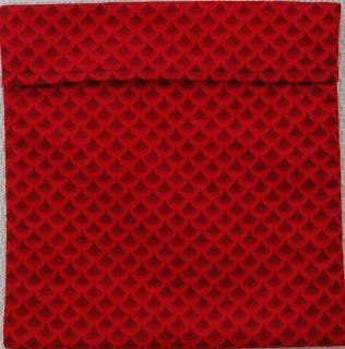Premium Microwave Potato Bag   Red Scallop   Approximately 10" X 10"   100% Pure Cotton Material, Lined and Insulated   Handmade in the USA   Also Great for Corn on the Cob, Sweet Potatoes, Carrots, Broccoli, Asparagus or Warm Tortillas, Bread, R