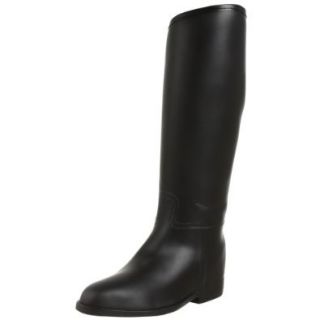 dav Women's Equestrian Rain Boot,Black,5 M US Shoes