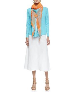 Eileen Fisher Sparkle Scarf, Long Sleeve Tunic & Cotton Tank