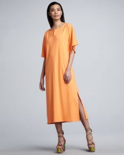 Joan Vass Classic Dolman Sleeve Midi Dress