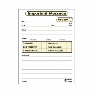 Adams Write 'n Stick While You Were Out Pad, Weekly Format, 4 x 3 Inches, White, 4 Pack, 50 Sheets/Pad (9711WWS)  Sticky Note Pads 