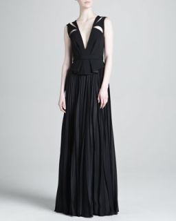 Sue Wong Pleated Skirt Gown
