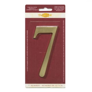 DeSign it 5 in Polished Brass House Number 7