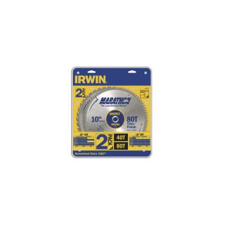 IRWIN 2 Pack 10 in Circular Saw Blade Set