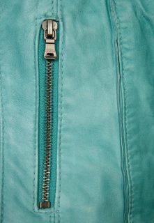 Milestone TORI   Leather jacket   turquoise
