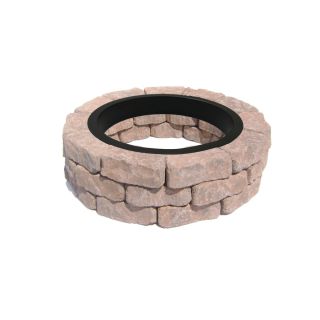 allen + roth Tan/Brown Flagstone Fire Pit Patio Block Project Kit