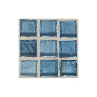 American Olean Visionaire Serenity Blue Glass Mosaic Square Indoor/Outdoor Wall Tile (Common 13 in x 13 in; Actual 12.87 in x 12.87 in)