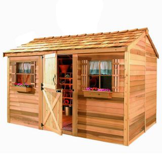 Cedarshed Cabana Gable Cedar Storage Shed (Common 10 ft x 8 ft; Interior Dimensions 9.62 ft x 7.33 ft)
