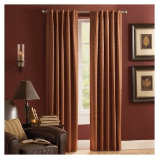 Style Selections Stonebridge 84 in L Striped Brick Back Tab Curtain Panel