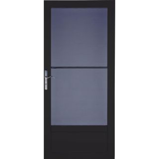 LARSON Patriot Black Aluminum Security Door (Common 81 in x 36 in; Actual 80.81 in x 37.625 in)