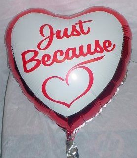 Grabo 18 Inch Just Because Heart Shaped Foil Balloon  Bl62   Party Balloons