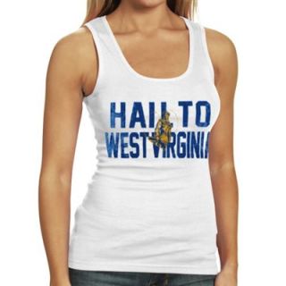 West Virginia Mountaineers Ladies Heart Mascot Tank Top   White