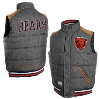 Chicago Bears Legacy Button Up Reversible Vest   Gray
