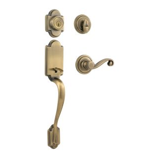 Kwikset Arlington SmartKey Antique Brass Residential Single Lock Door Handleset