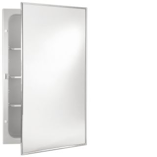 Broan Styleline 20 in H x 16 in W Stainless Steel Plastic Recessed Medicine Cabinet