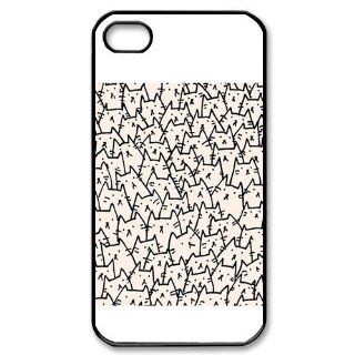 Custom Because cats Cover Case for iPhone 4 WX324 Cell Phones & Accessories