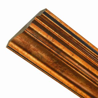 ACP Classic Crown Metallic Wood Fasade 8 ft Crown Moulding Muted Gold