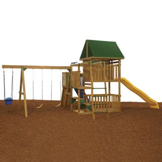PlayStar Great Escape Bronze Residential Wood Playset with Swings